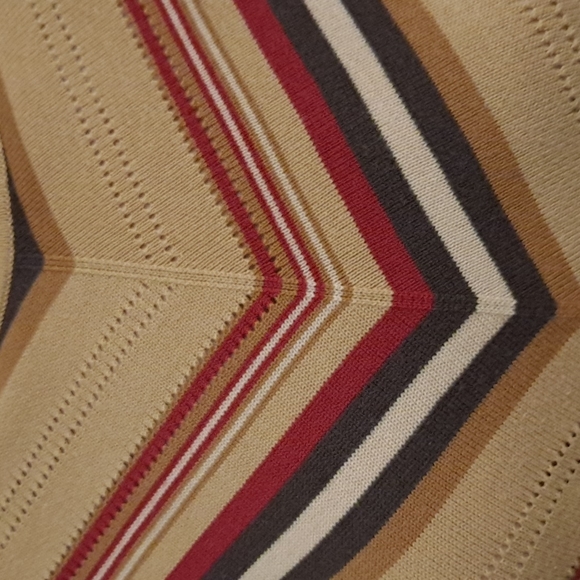 Gap Factory Long Sleeve Lightweight Turtleneck Tan Striped Sweater - Picture 3 of 6